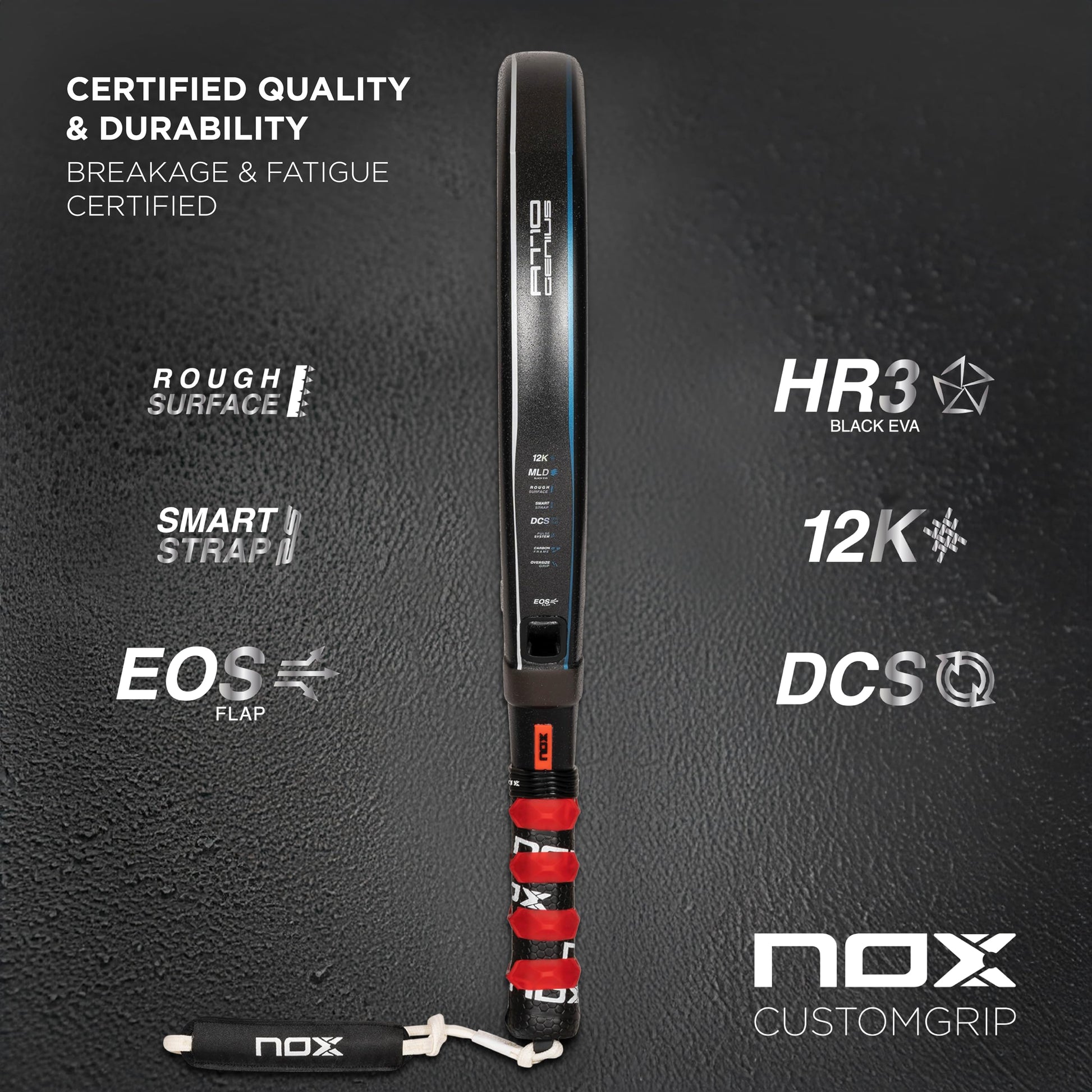 Pala de Pádel NOX AT10 Genius 12K 2024 de Agustín Tapia