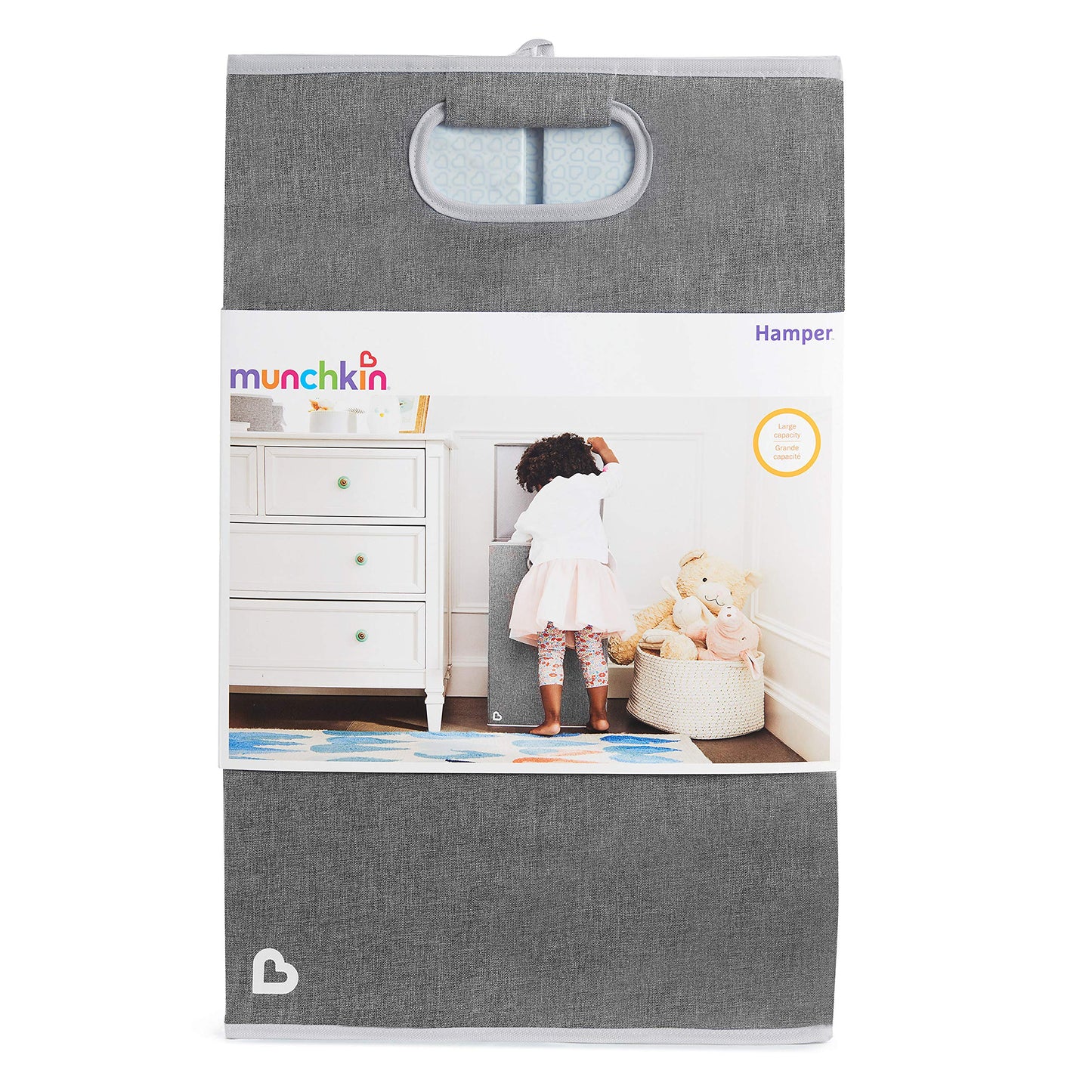 Munchkin® Hamper™ Organizador de lavandería con tapa, gris