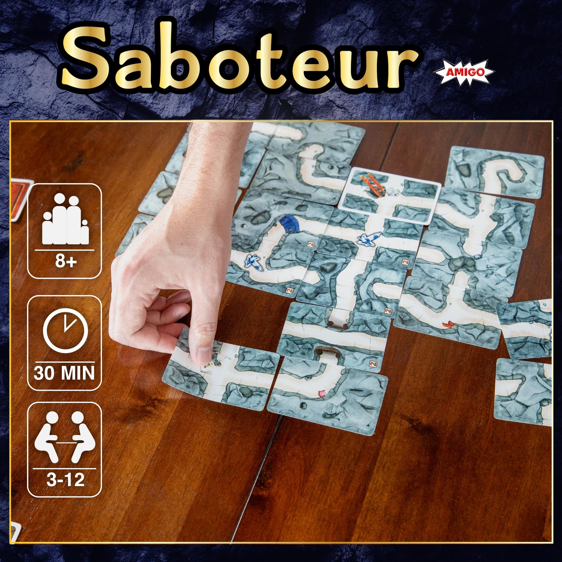 AMIGO Saboteur Mother Lode - Juego de Cartas con Saboteur, Saboteur 2 y Tarjeta de coleccionista Secreta, Color Azul Exclusivo de Amazon