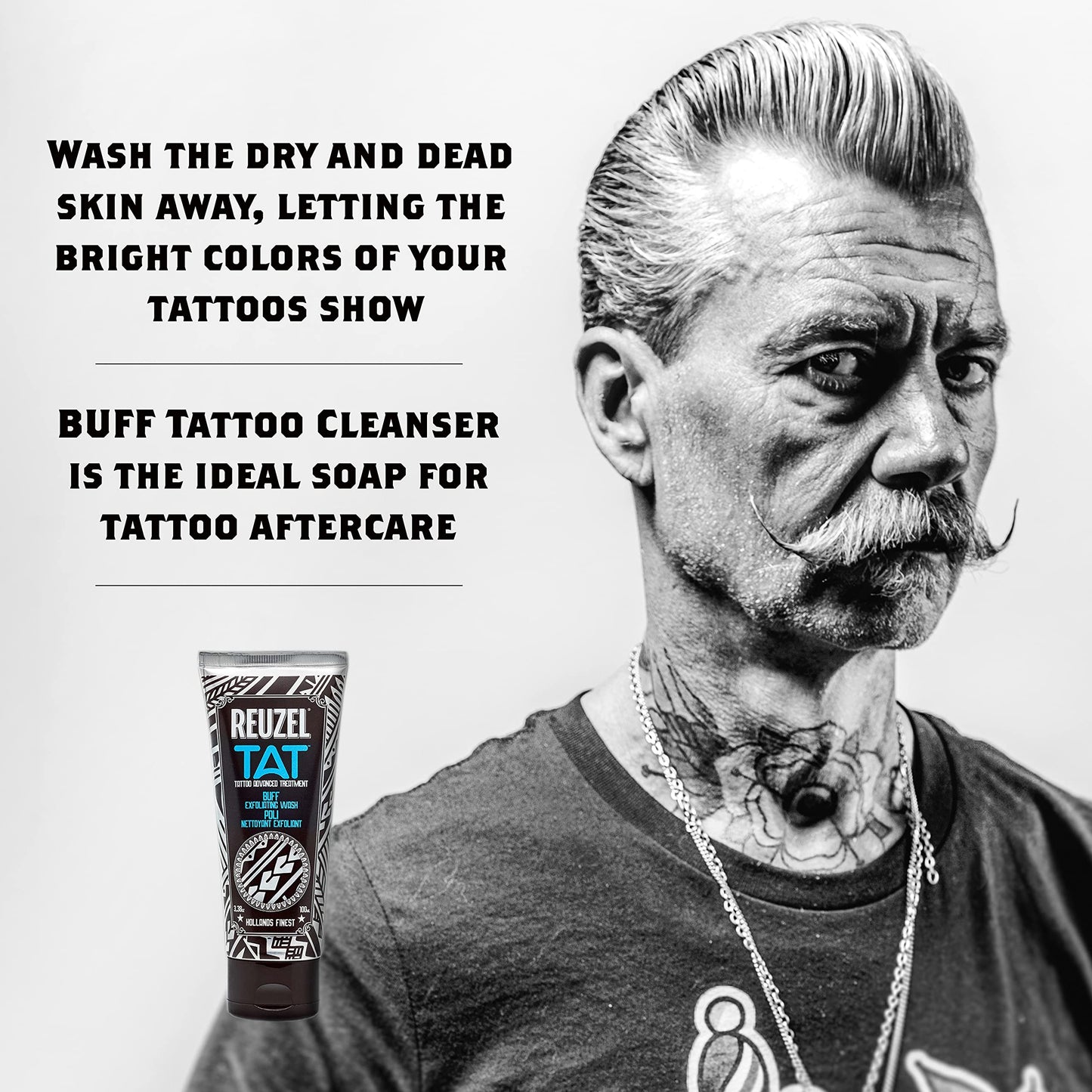 Exfoliante Corporal Reuzel Buff 100 ml Vigoriza Tatuajes Fórmula Vegana Sin Sulfatos ni Parabenos