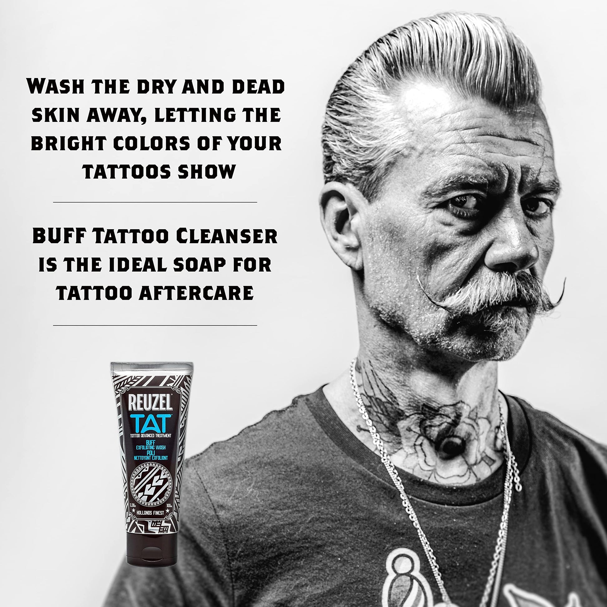 Exfoliante Corporal Reuzel Buff 100 ml Vigoriza Tatuajes Fórmula Vegana Sin Sulfatos ni Parabenos