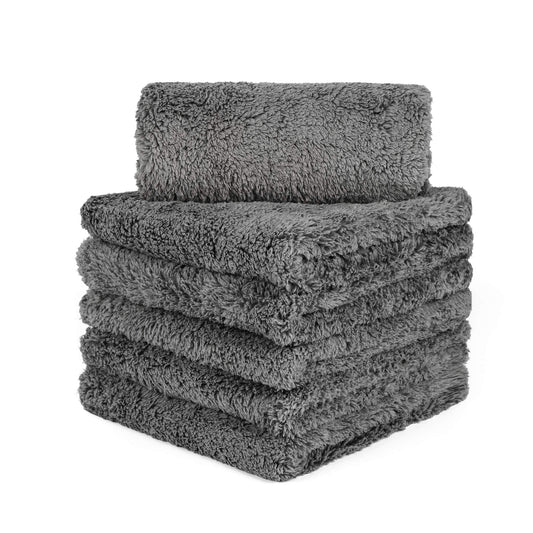 carcarez microfibra Car Wash toallas de secado toallas de microfibra Premium de grado profesional para secado de lavado de coche 15 in. x 15 en. Pack de 5, Gris, Mediano