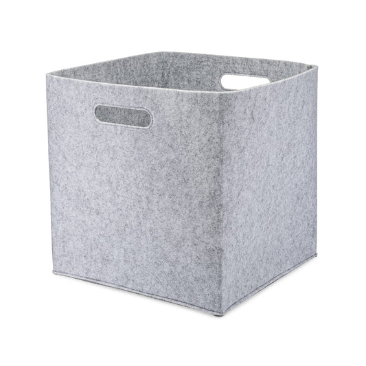 Parker - cubeta de fieltro para bebé, cubos de almacenamiento de 13 pulgadas para cuarto de bebé, color gris