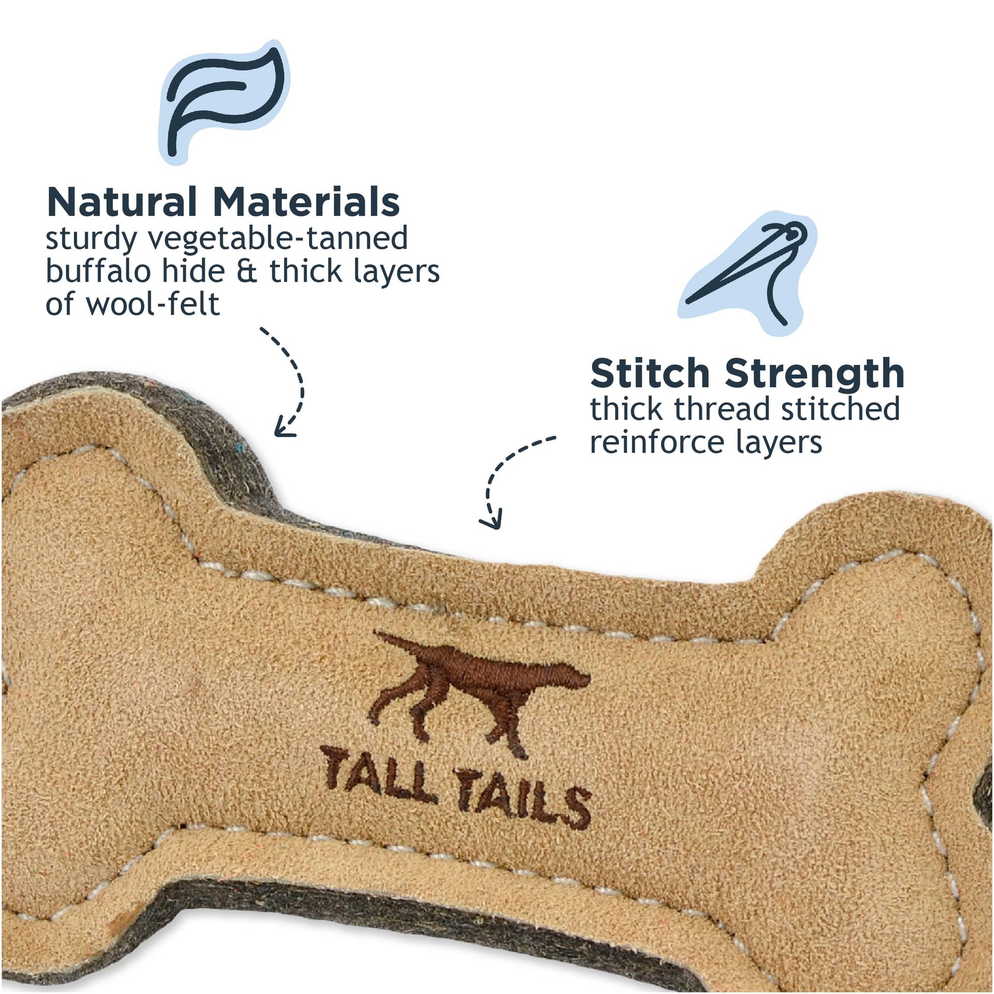 Hueso de Cuero Natural Tall Tails 15,24 cm para Perro