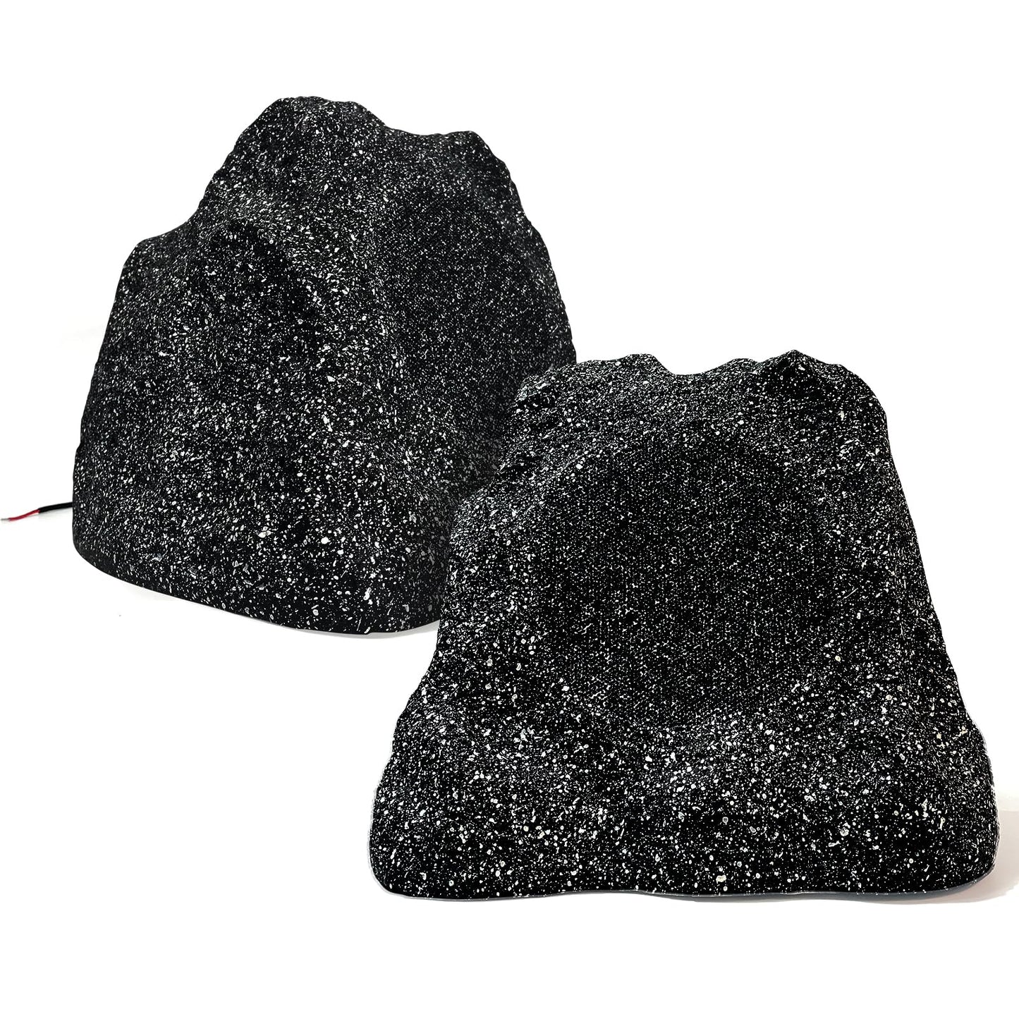 STUDIOFINIX - Altavoces de roca para exteriores, impermeables, 600 W, 8 pulgadas, timbre superior, IPX7, diseño resistente a la intemperie, para jardín, patio, piscina, cubierta, barbacoa (par)