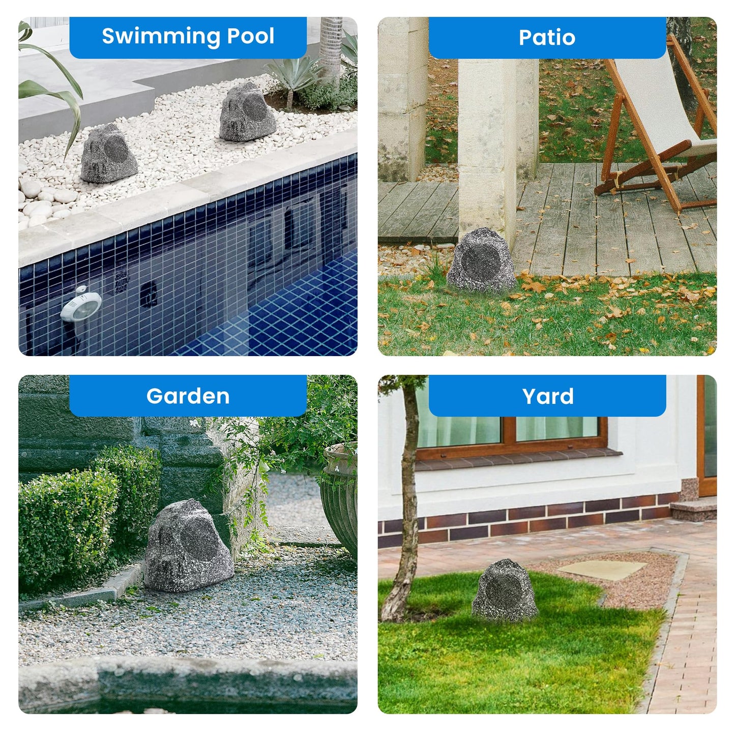 Bocinas Rock Theater Solutions Gris Granito para Exterior