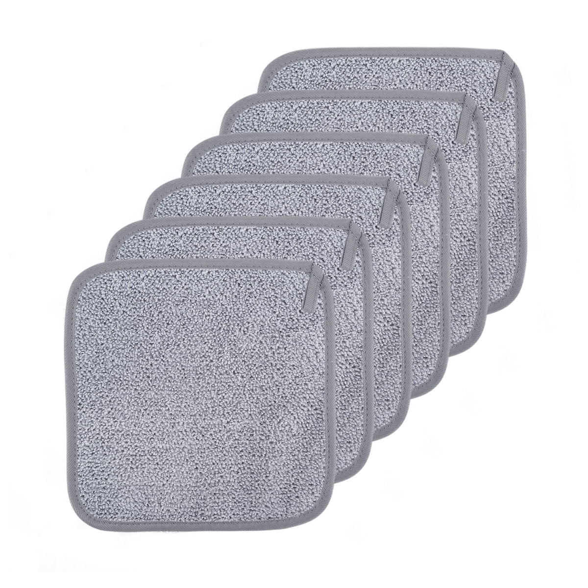 POLYTE Paño Desmaquillante Facial de Microfibra, 20.3x20.3 cm, 6 Pzas