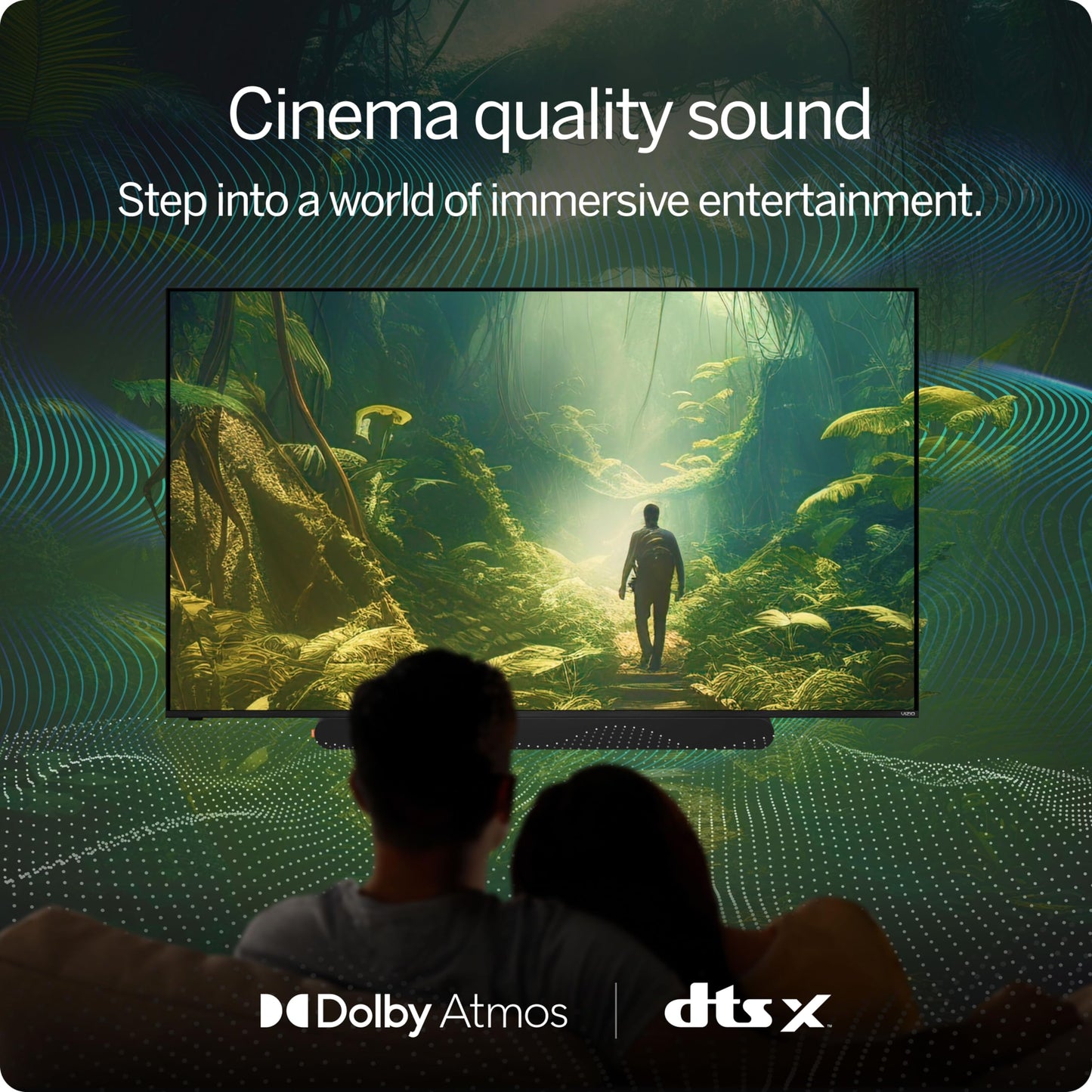 VIZIO 5.1 Soundbar SE, subwoofer inalámbrico, Sonido Envolvente con Dolby Atmos y DTS:X, Altavoz Bluetooth, Compatible con QuickFit™ - SV510X-08 (Nuevo, Modelo 2024)