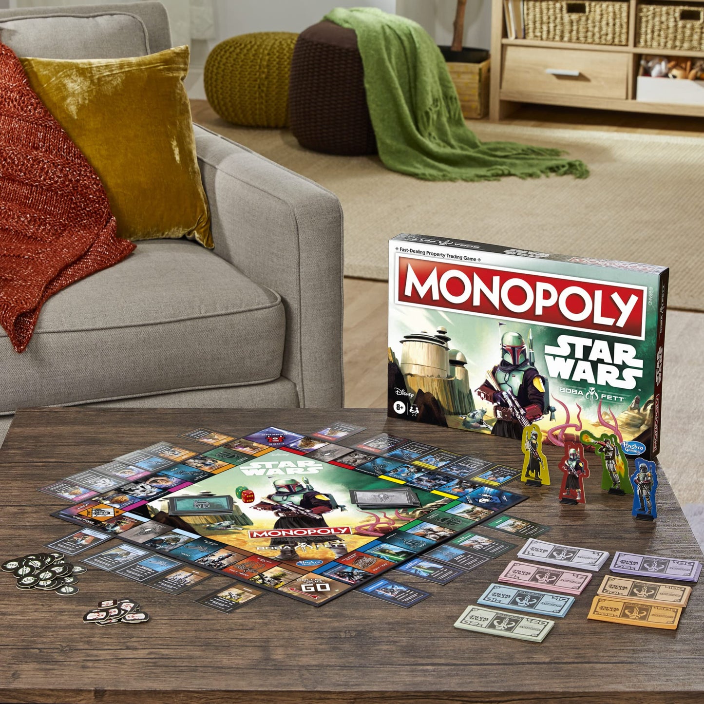 Hasbro Gaming Monopoly: Star Wars Boba Fett Edition Juego de Mesa para 4 Jugadores, a Partir de 8 años