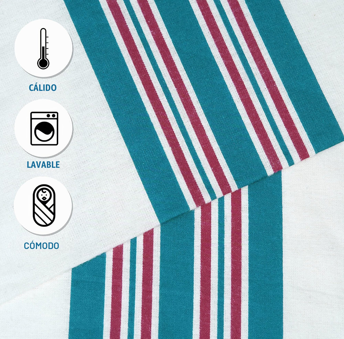 Lenenz Baby Receiving Blankets, 100% Cotton Flannel Receiving Blanket, Perfect for swaddling & Wrapping, Ultra-Soft Hospital Blankets, Size 30 x 40 inch (6)