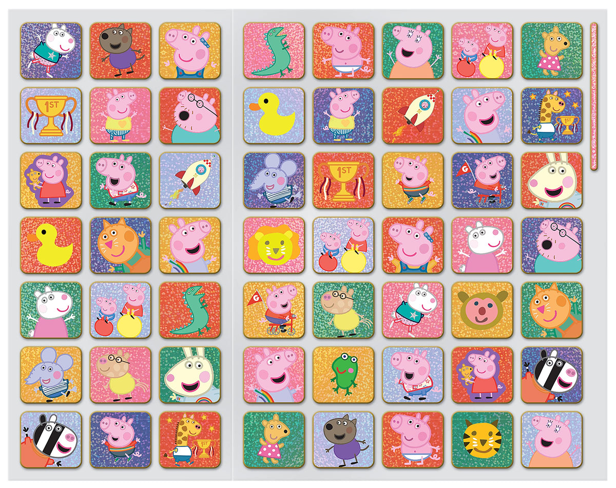 Paper Projects 01.70.30.022 Peppa Pig - Tabla de recompensas de Entrenamiento para Orinal e Inodoro y 56 Pegatinas Brillantes, Rosa