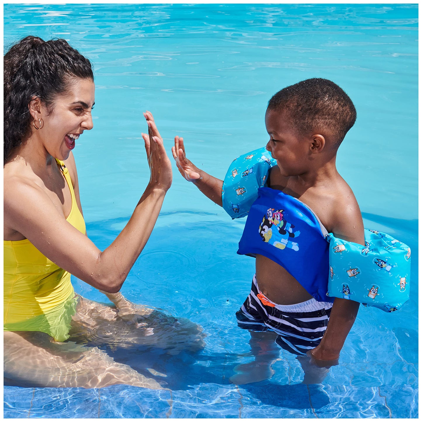 Chaleco Salvavidas SwimWays Azul Aprobado por la Guardia Costera para Niños 33 a 55 Libras