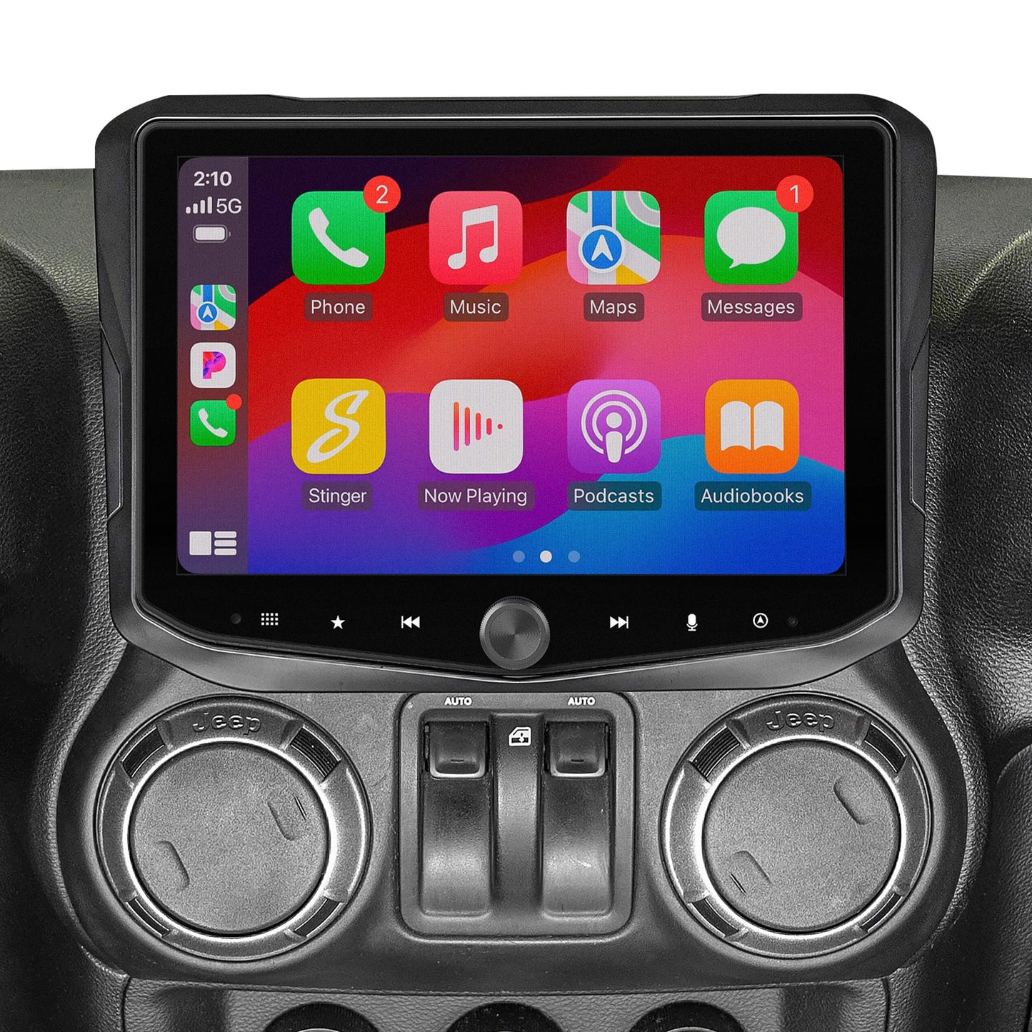 Stinger HEIGH10+ Wrangler JK (2011-18) visualización táctil HD de 10.1 pulgadas, estéreo para coche, radio automática inalámbrica certificada Apple CarPlay/Android, unidad principal receptor Bluetooth