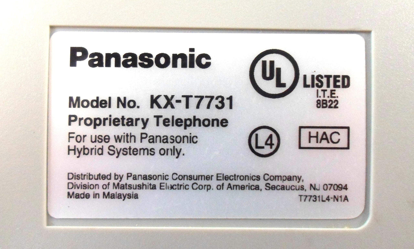 Panasonic KX-T7731 Teléfono Blanco
