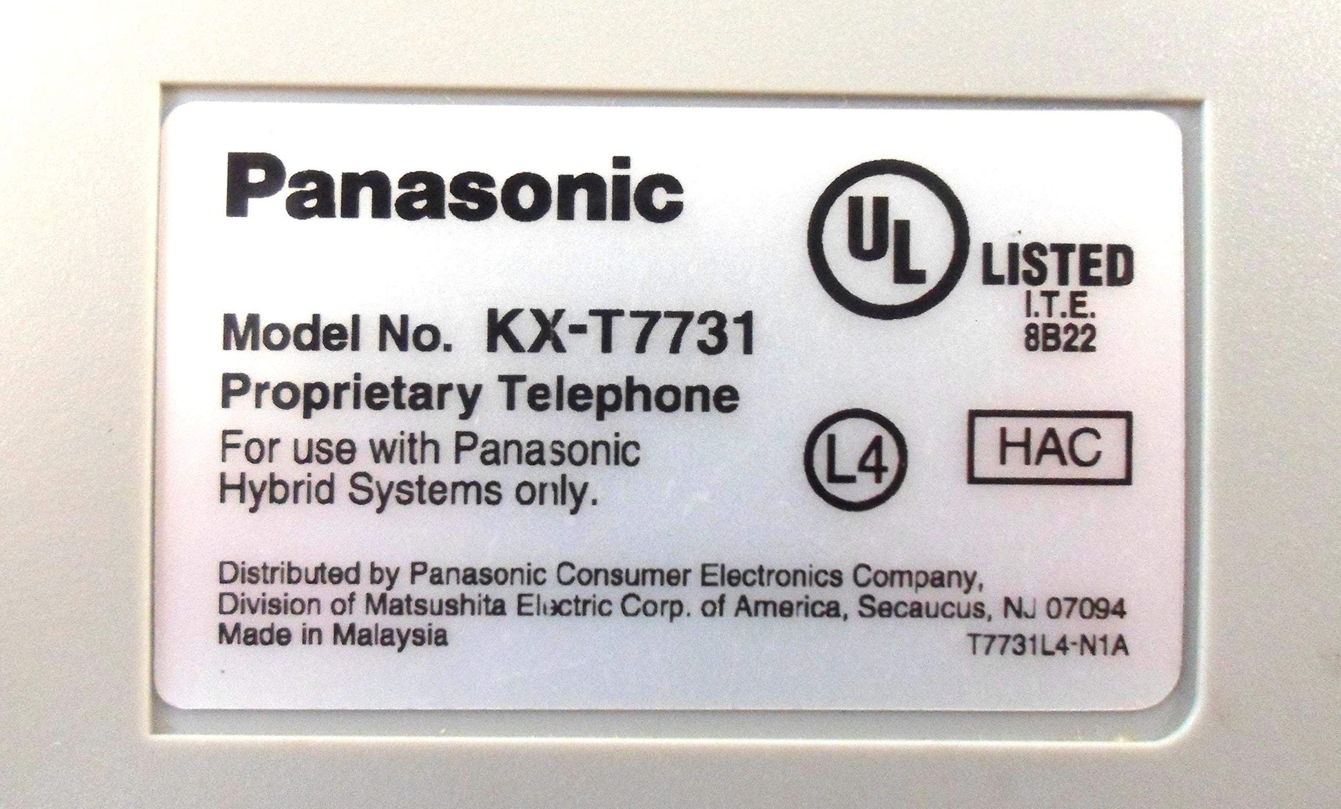Panasonic KX-T7731 Teléfono Blanco