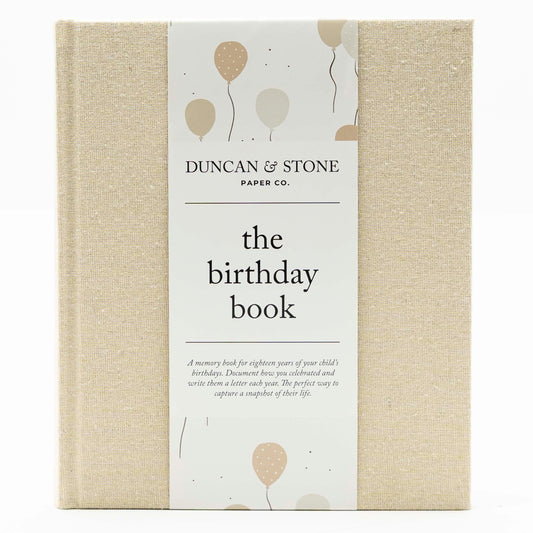 Libro de Cumpleaños Duncan & Stone para Bebés y Álbum de Memoria