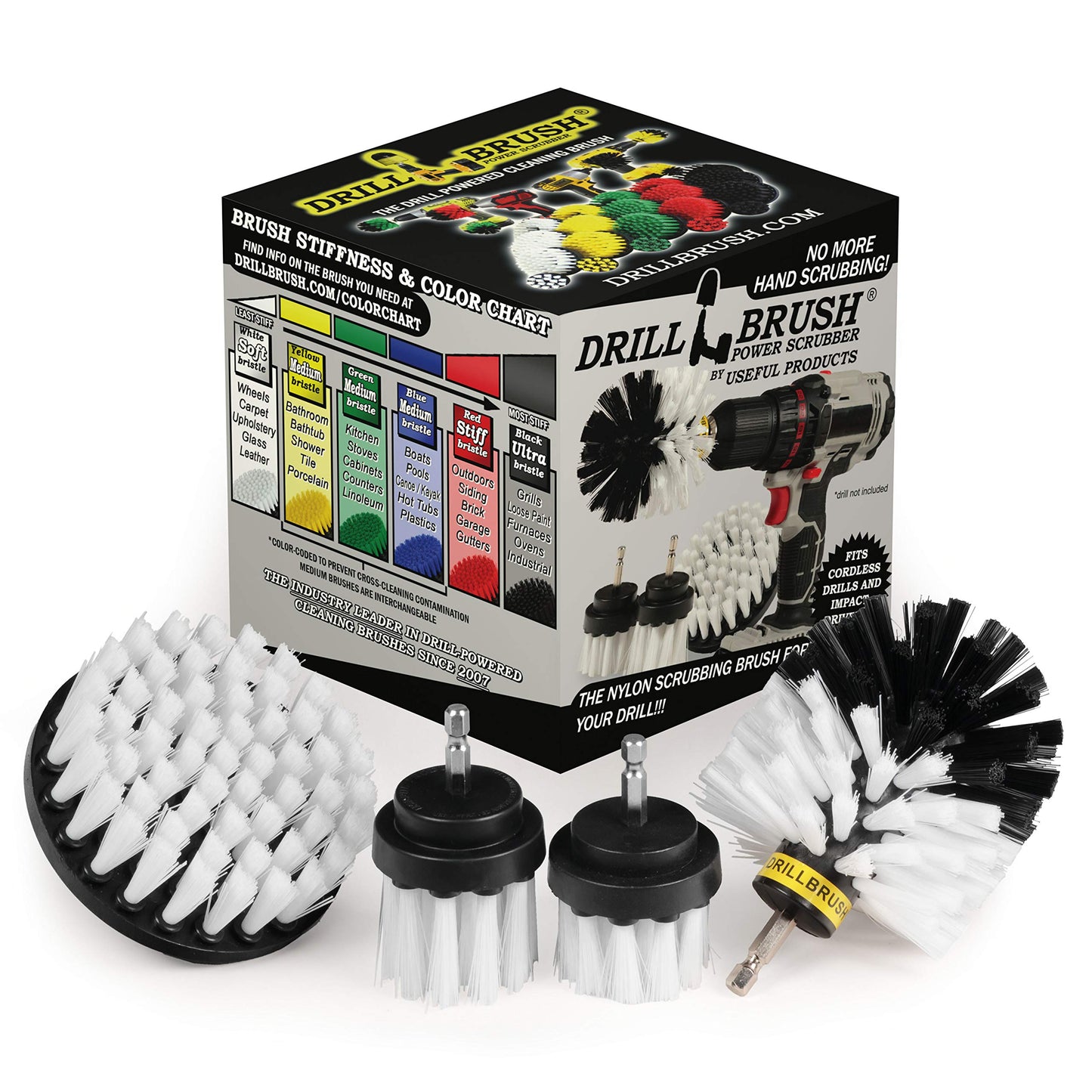 Kit de Limpieza de Alfombras Taladro Brush para Auto Moto Camión Barco Vinilo y Cuero