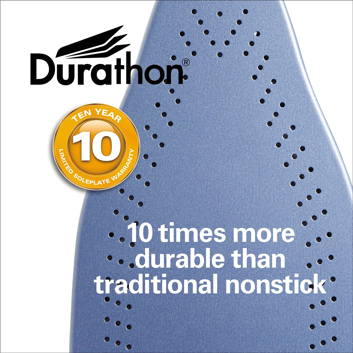 Hamilton Beach - Plancha de vapor y vapor vertical para ropa con suela Durathon resistente a los arañazos, selector de tela digital + cable retráctil de 8 pies, apagado automático de 3 vías,