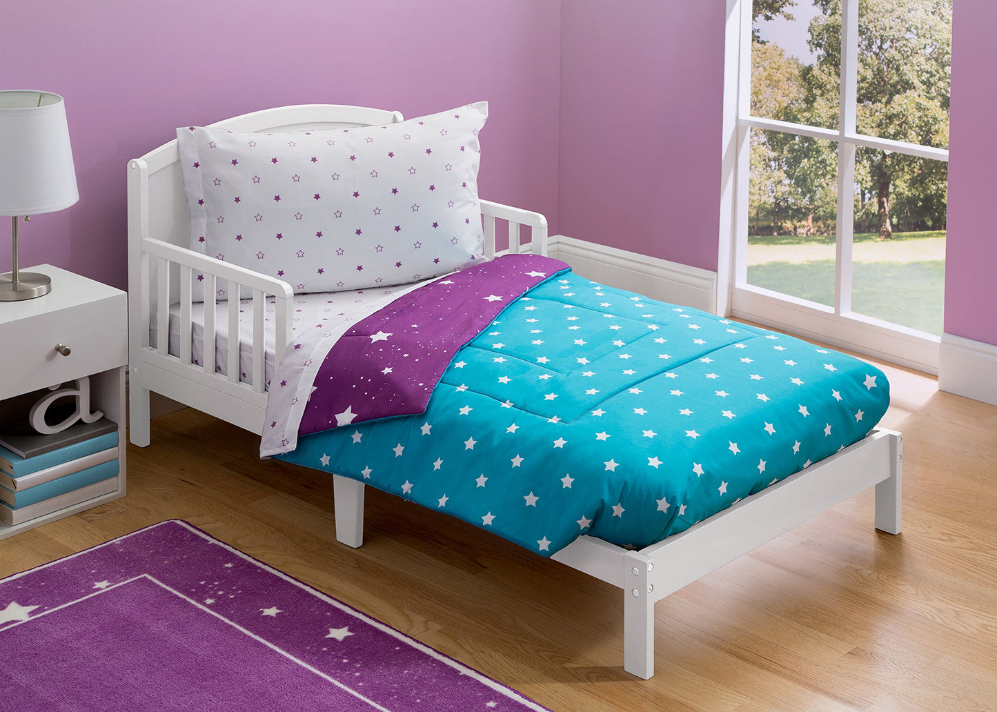 Juego de ropa de cama de 4 piezas para niña (cama infantil)