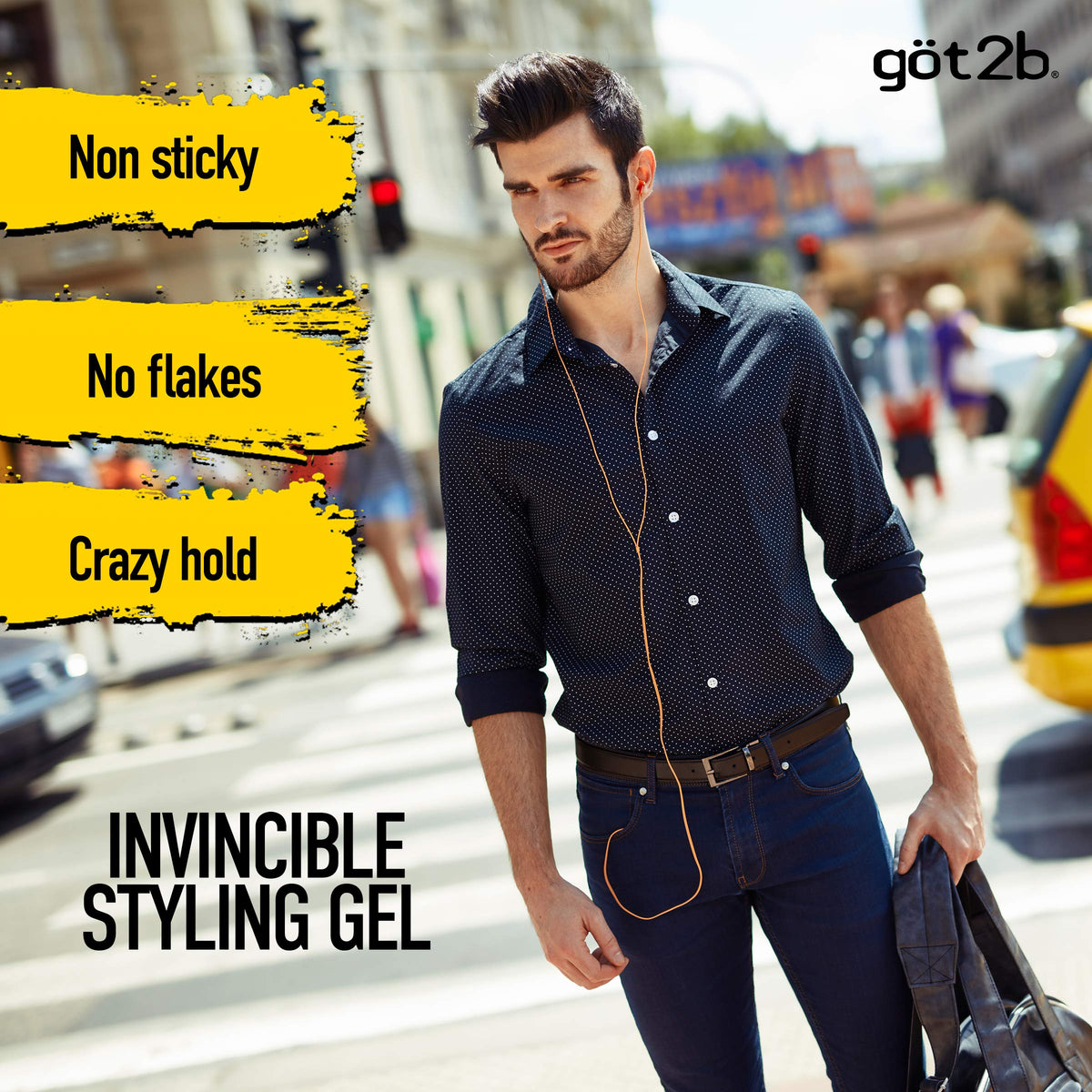 Got2b Ultra Glued Invincible Styling Gel para el cabello, 6 onzas (Paquete de 3)