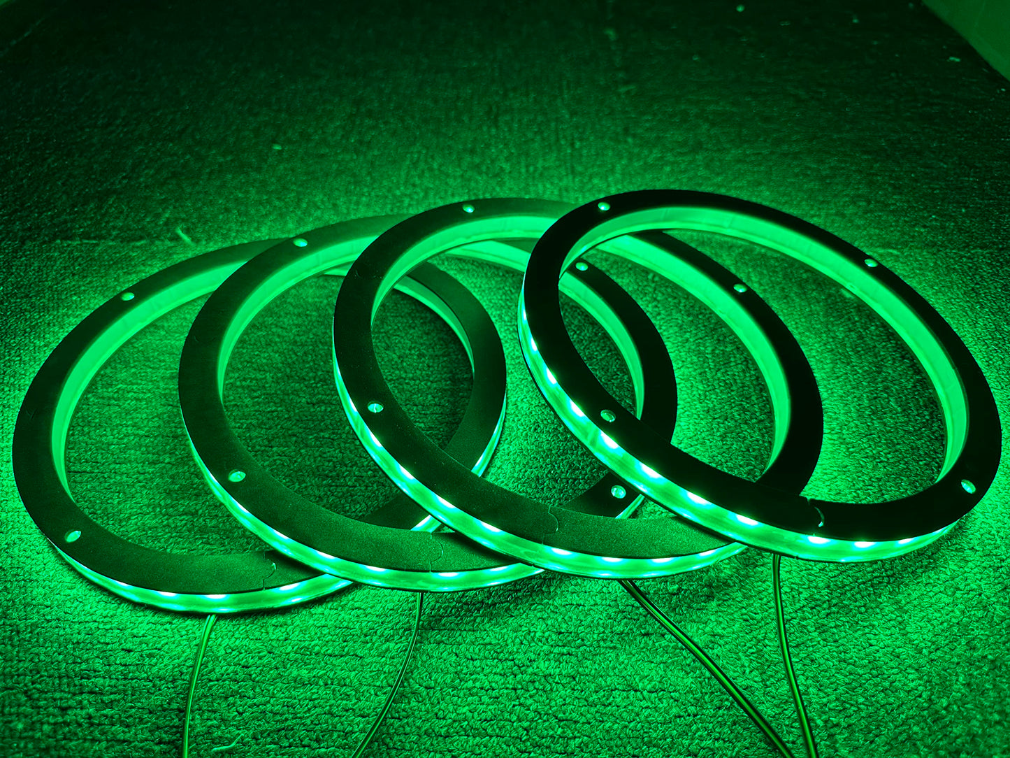 Juego de Luces LED RGB NA 6.5 Pulgadas con Cambios Múltiples para Coche y Control Remoto Bluetooth