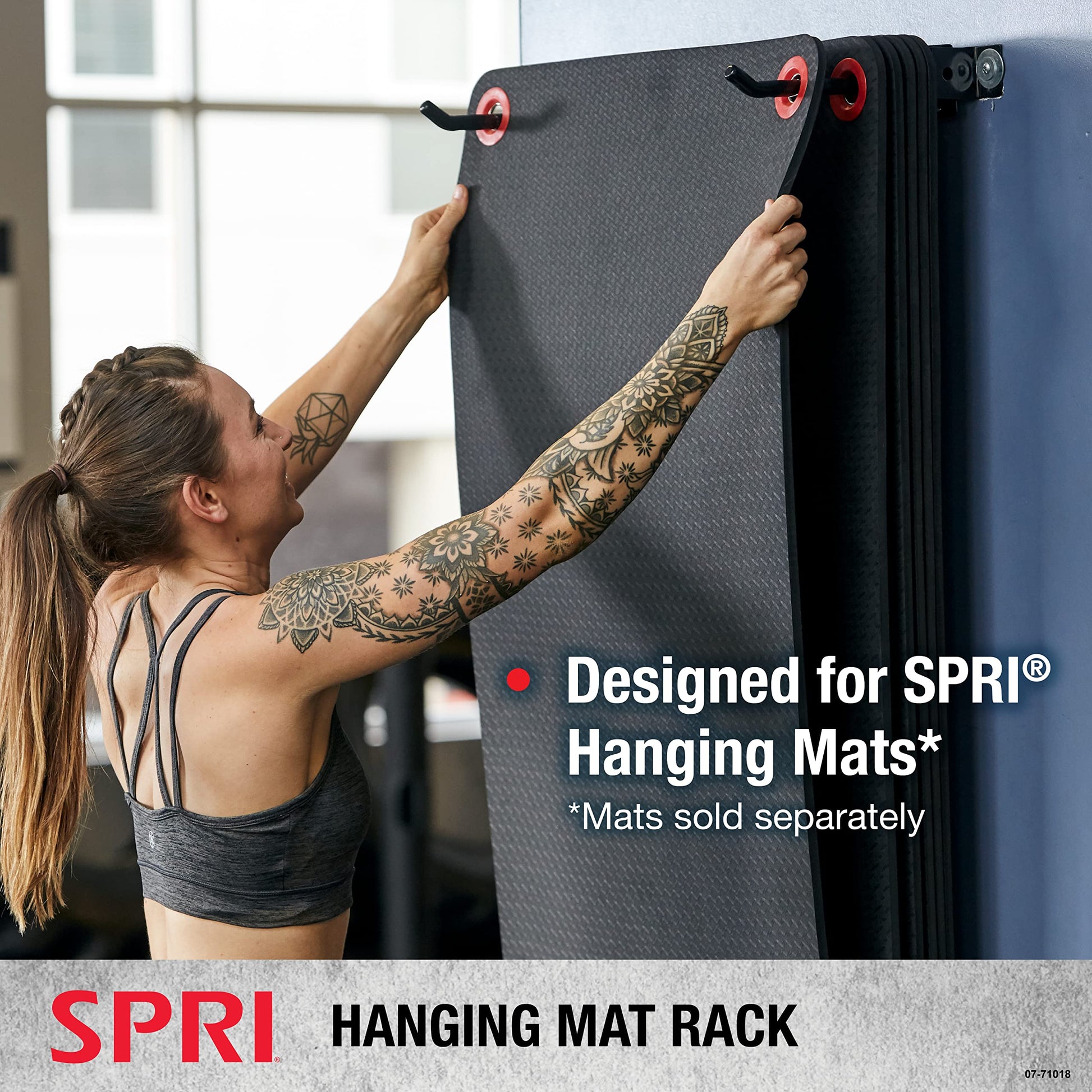 Rack para Esteras de Ejercicio SPRI Montado en la Pared