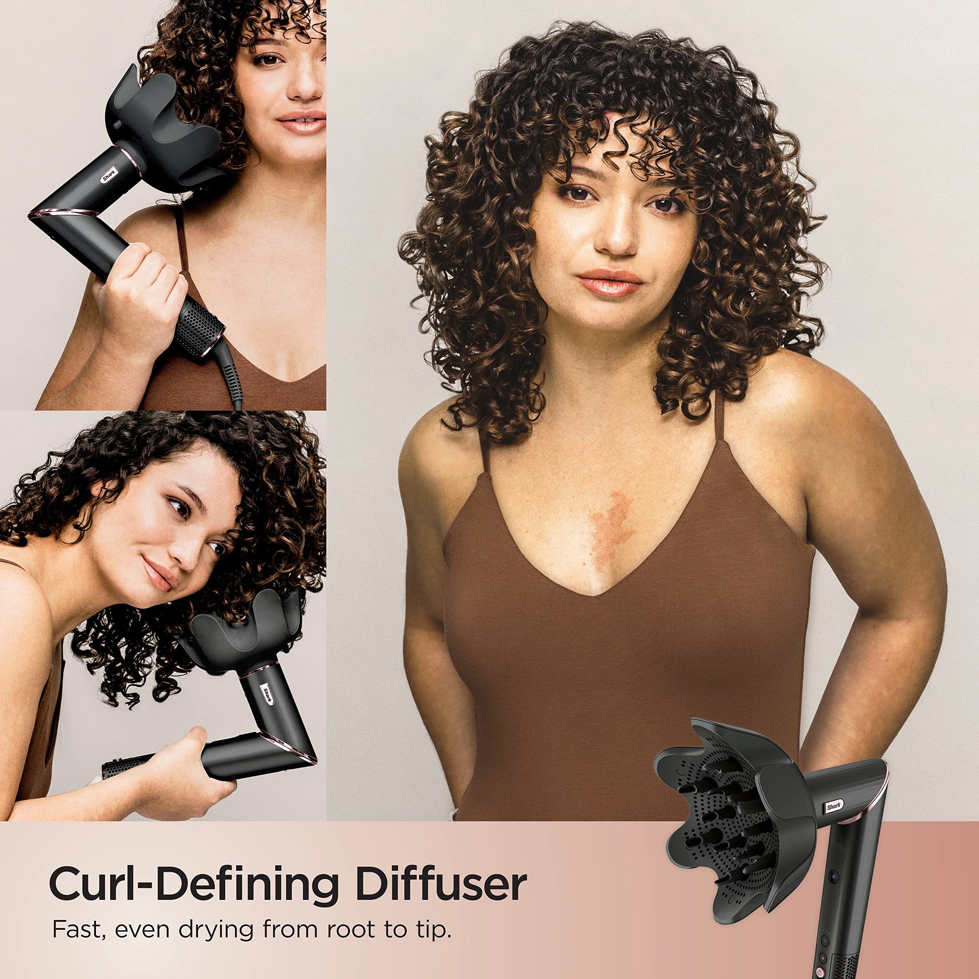 SHARK, FlexStyle Sistema de Peinado y Secadora de Cabello, Multiestilizador con 5 Funciones y 6 Accesorios, Ideal para Todo Tipo de Cabello, Color Negro, HD440BK