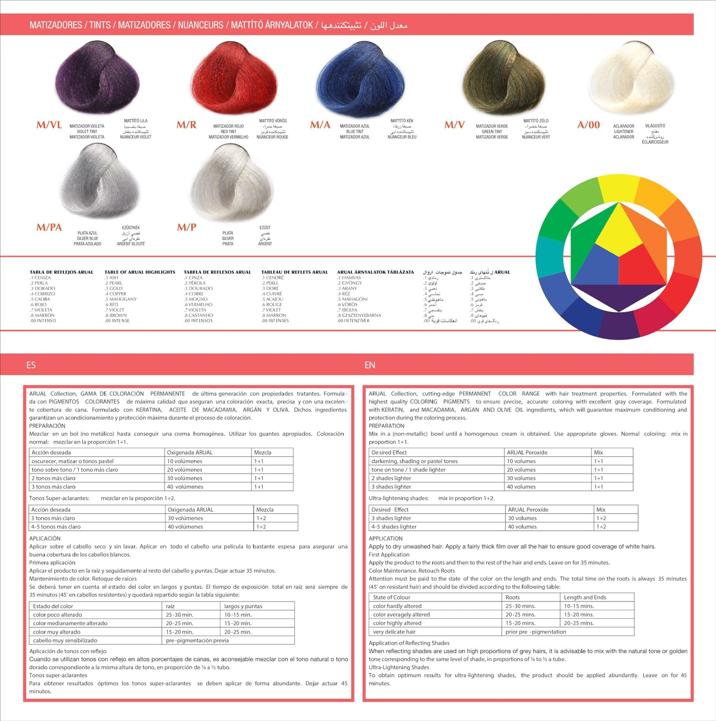 ARUAL - COSMETICA PROFESIONAL Arual tinte # 5 castano claro