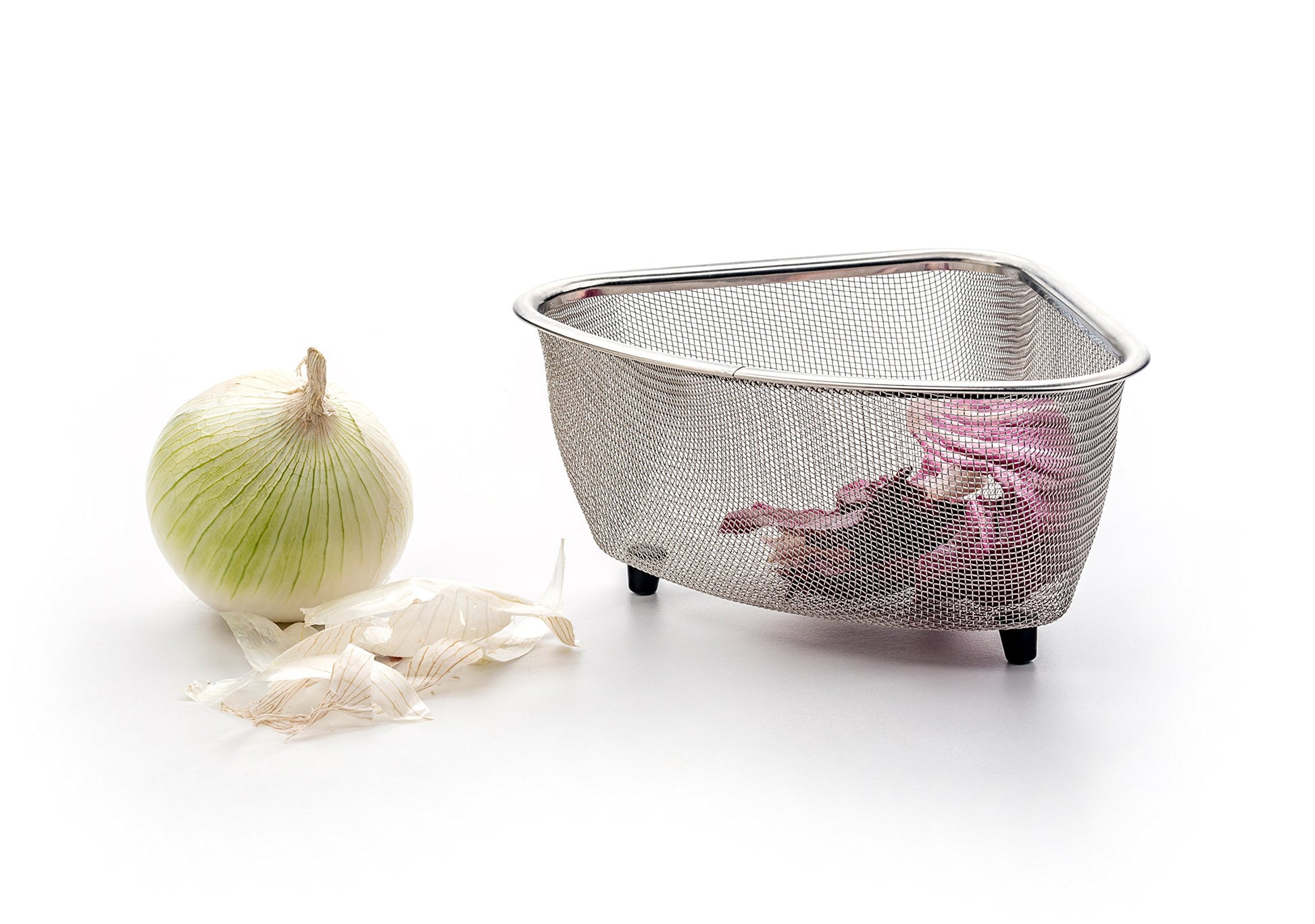 Colador de Malla RSVP International Endurance Acero Inoxidable Cesta Pequeña para Fregadero