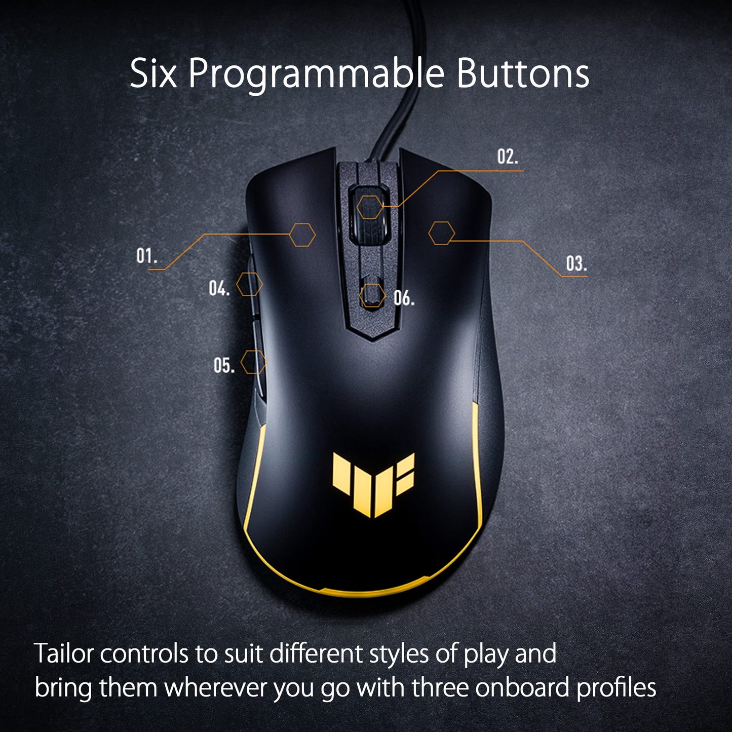 Mouse Gaming ASUS TUF Negro Ligero y Resistente IP56