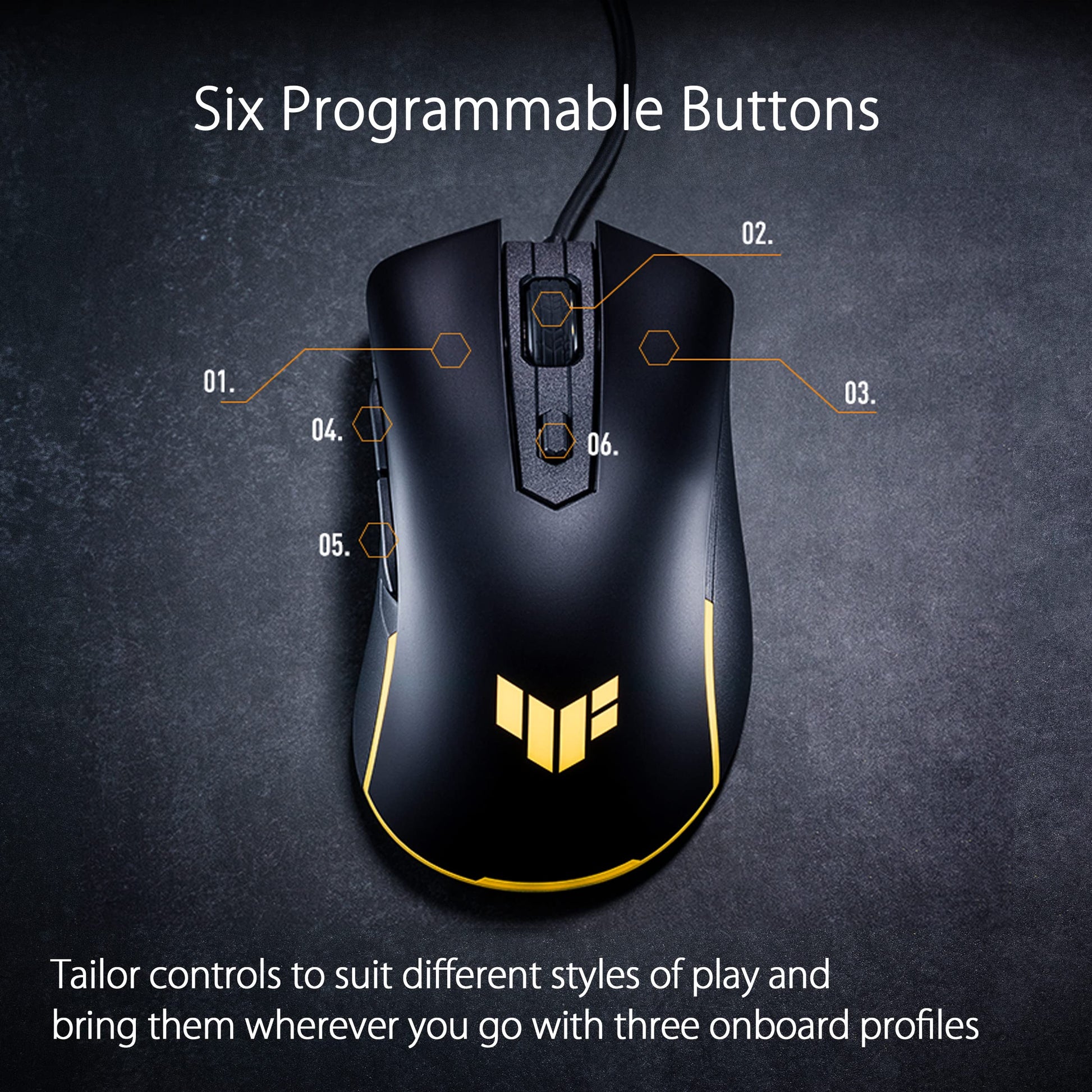 Mouse Gaming ASUS TUF Negro Ligero y Resistente IP56