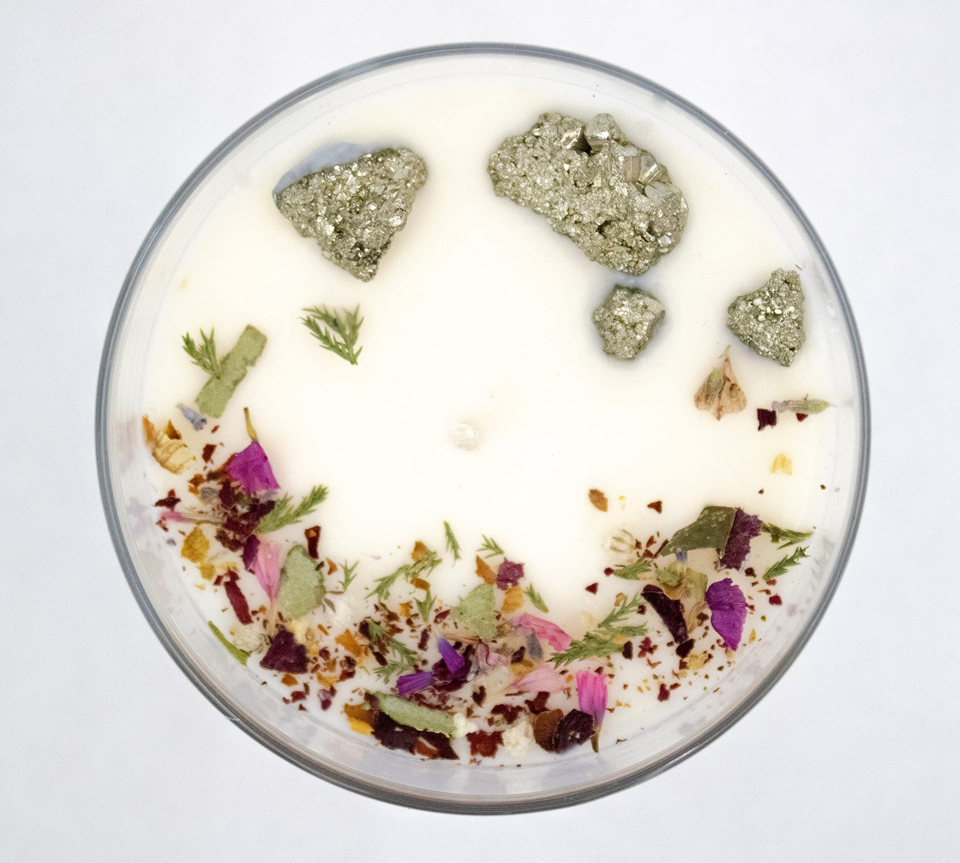 Fuwu, velas aromaticas edicion navidad de cera de soya con cuarzos naturales, velas decorativas hechas a mano con flores secas para decoracion navidad o regalos navideños Sidra de Manzana con caramelo