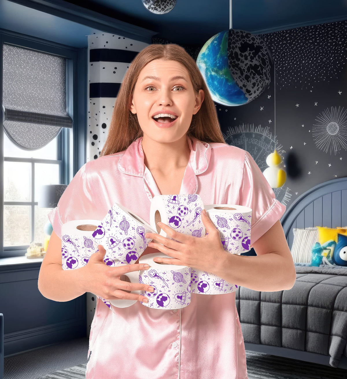 Papel Higiénico Impreso TP 2 Capas Hilarante 500 Hojas Para Decoración del Hogar
