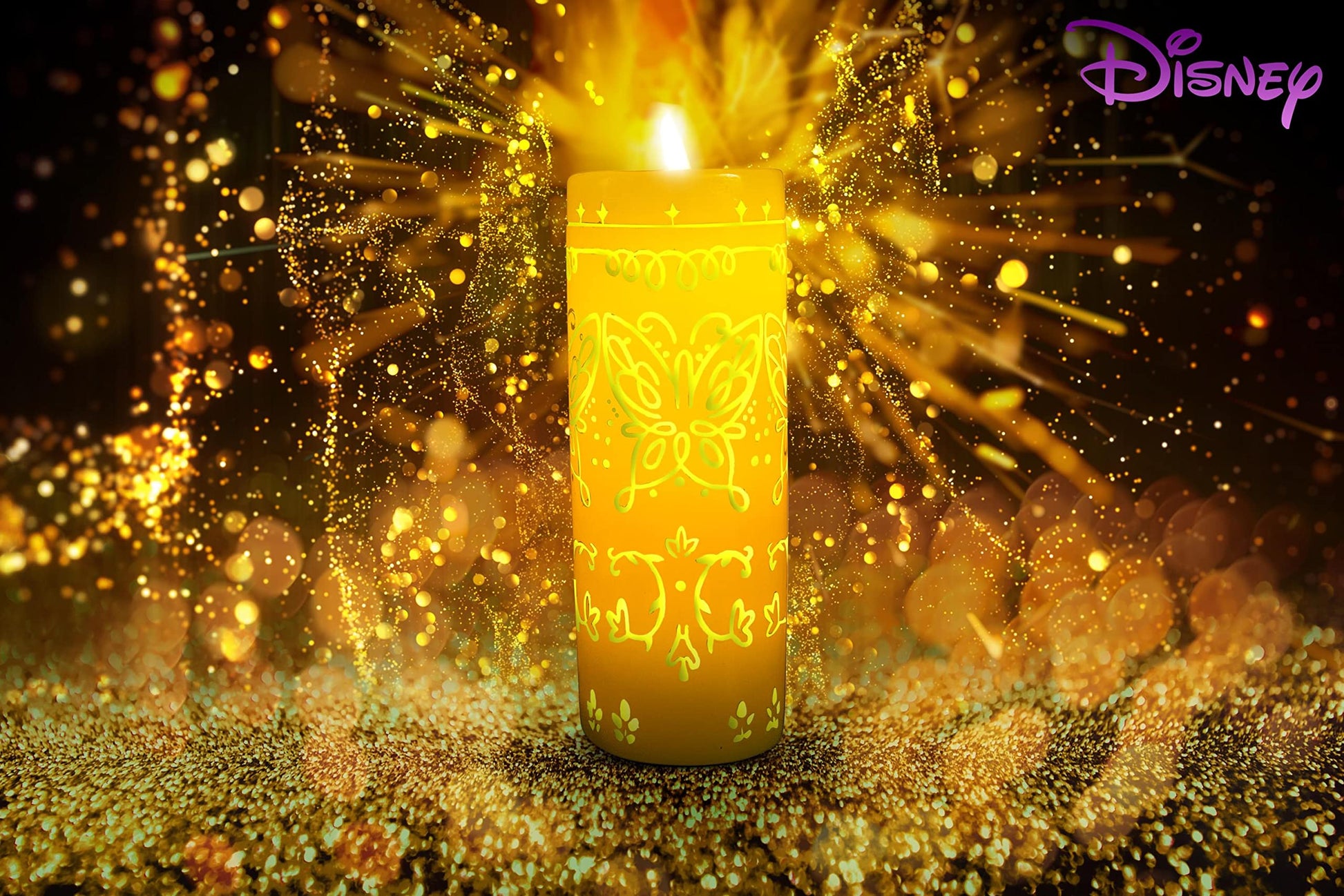 Ukonic Disney Encanto Alma's Miracle LED Réplica de vela sin llama | Pilar de cera con temporizador automático | Colección oficial