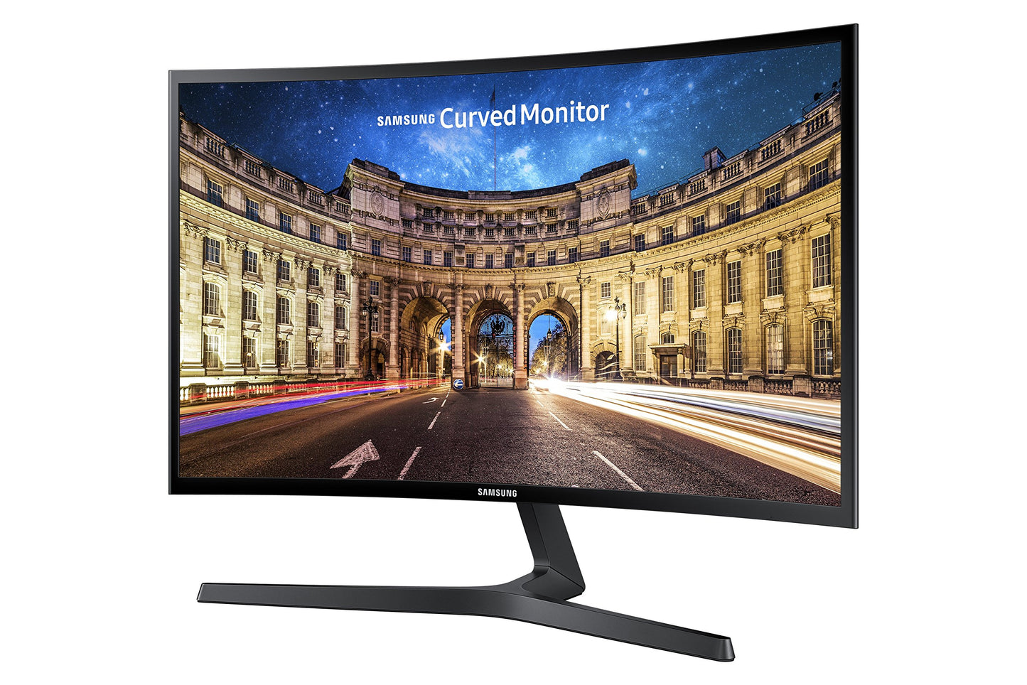 Monitor de Computadora SAMSUNG 27 Pulgadas Curvado Negro Ultra Delgado FHD 1080p AMD FreeSync Respuesta 4 ms HDMI DisplayPort Compatible con VESA Amplio Ángulo de Visión
