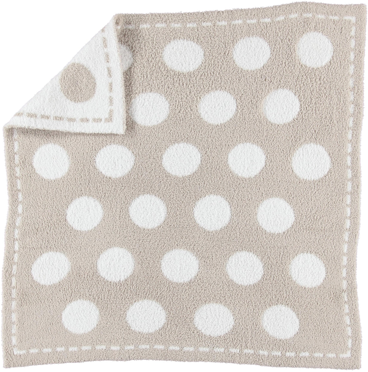 Barefoot Dreams® CozyChic® - Manta receptora de sueños, círculos Blancos Piedras, 30 x 30 Pulgadas