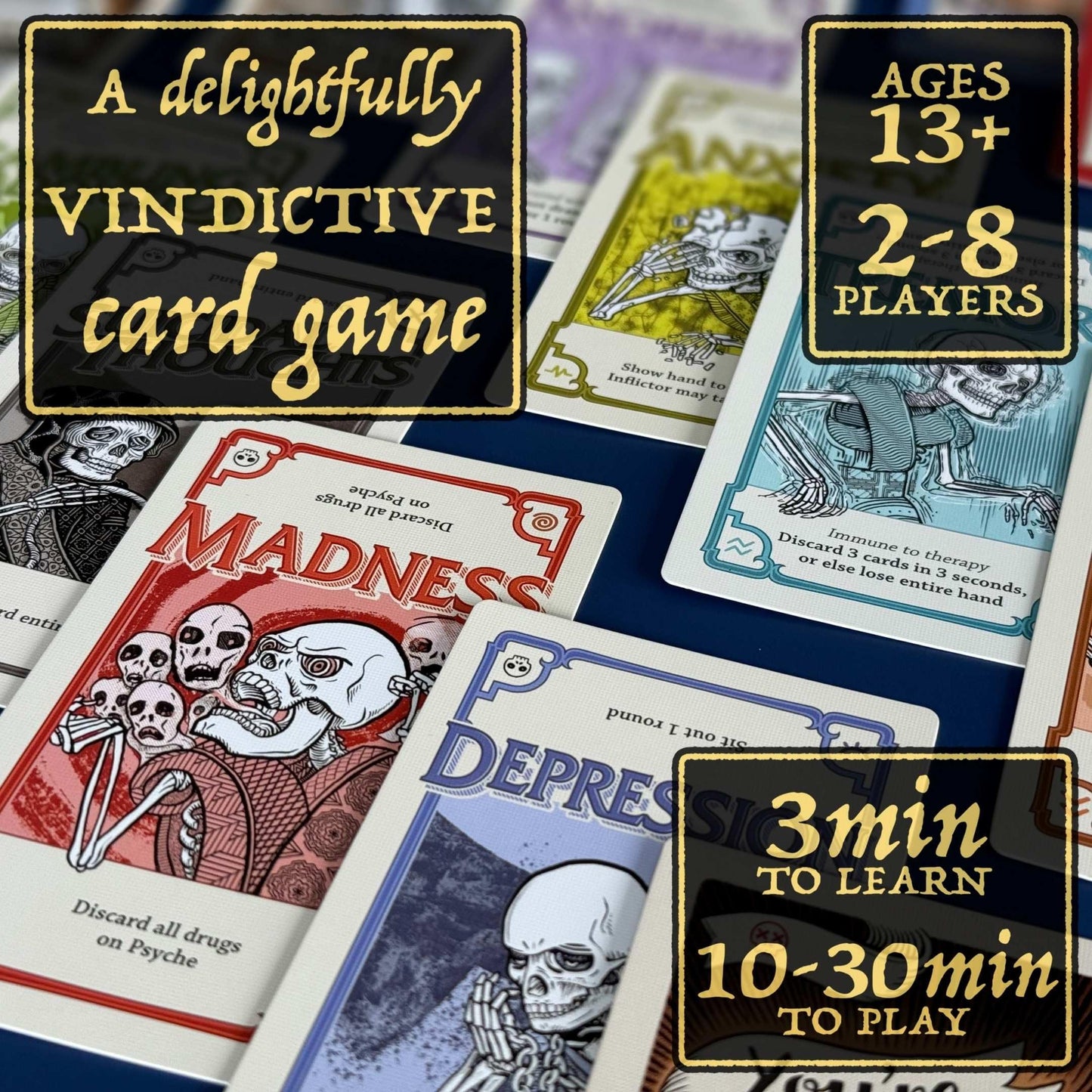 Juego de Cartas Pillbox Games Efectos Secundarios: Diversión y Caos para 2 a 8 Jugadores