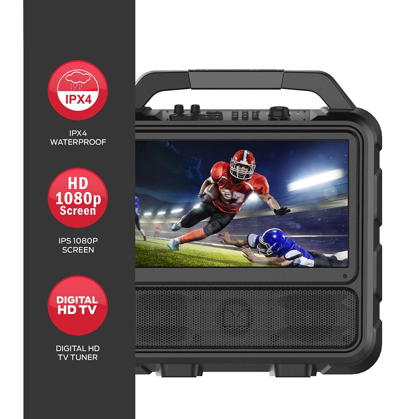 Sistema de Entretenimiento Portátil Monster Vision Full HD 15.6 Pulgadas con Audio 60 W y Transmisión Inteligente