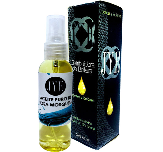JYE Aceite Rosa Mosqueta Puro y natural Orgánico libre de químicos, altamente hidratante para todo tipo de piel, antiedad 60 ML