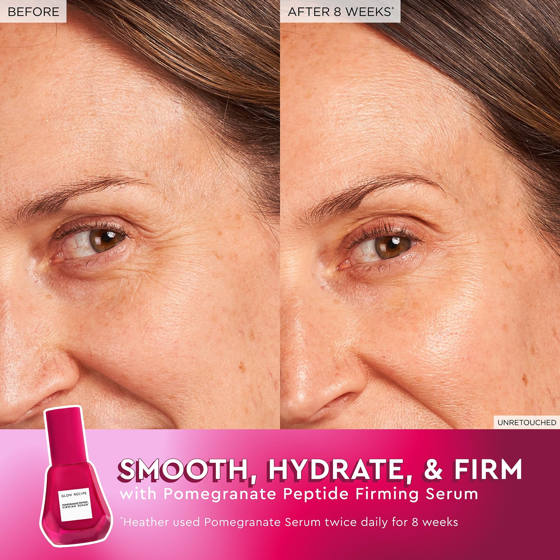 Glow Recipe Sérum Facial Péptidos de Cobre de Granada - Suero de Péptidos Reafirmante Rostro para Mujeres y Hombres Con Polipéptidos + Ácido Hialurónico - Suero Facial Hidratante y Rellenador para Sua