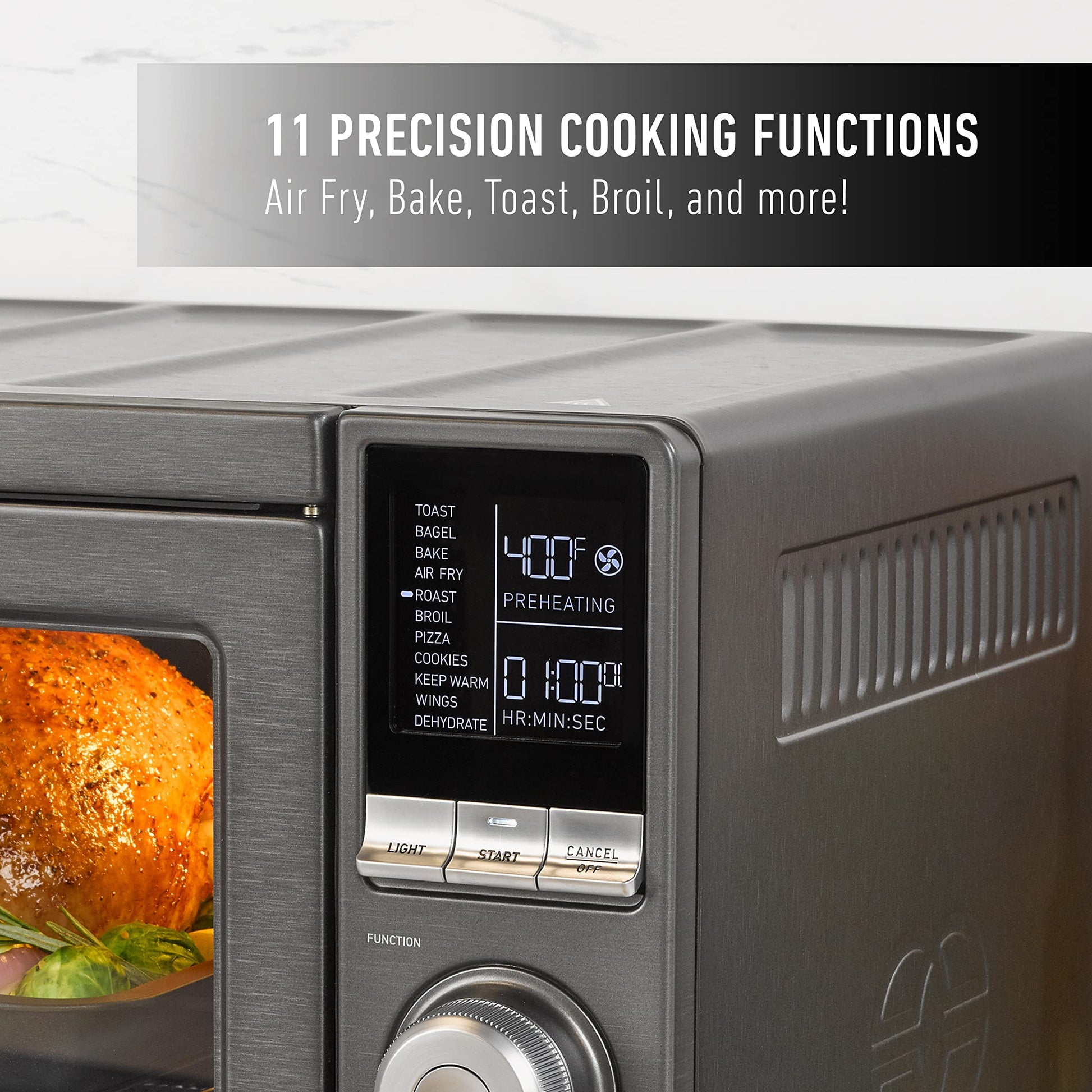 Calphalon® Horno freidora de aire para puerta francesa, horno tostador de convección 11 en 1