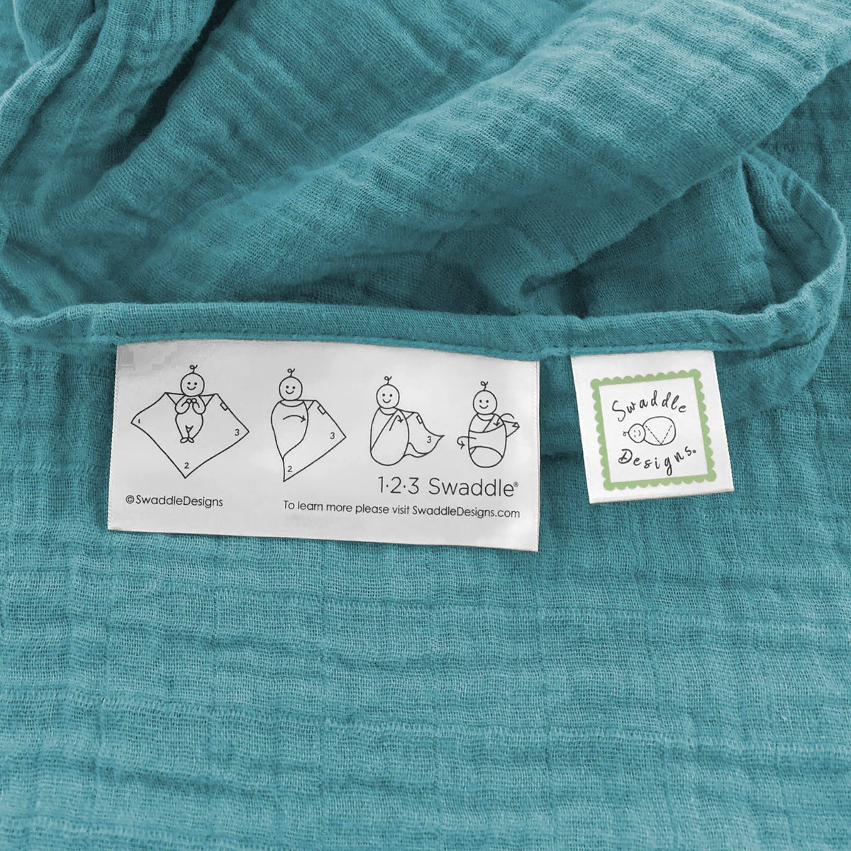 SwaddleDesigns - Mantas de Muselina de algodón para bebé niño y niña, Juego de 4, Mantas de recepción Neutra para recién Nacido, Registro de bebé y Regalo, 46 x 46 Pulgadas, Cascadia