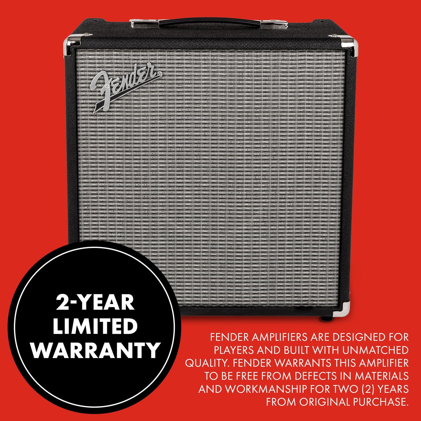 Fender Rumble 40 V3 Bass Amp for Bass Guitar, Bass Combo, 25 Watts, with 2-Year Warranty 8 Inch Speaker, with Overdrive Circuit and Mid-Scoop Contour Switch