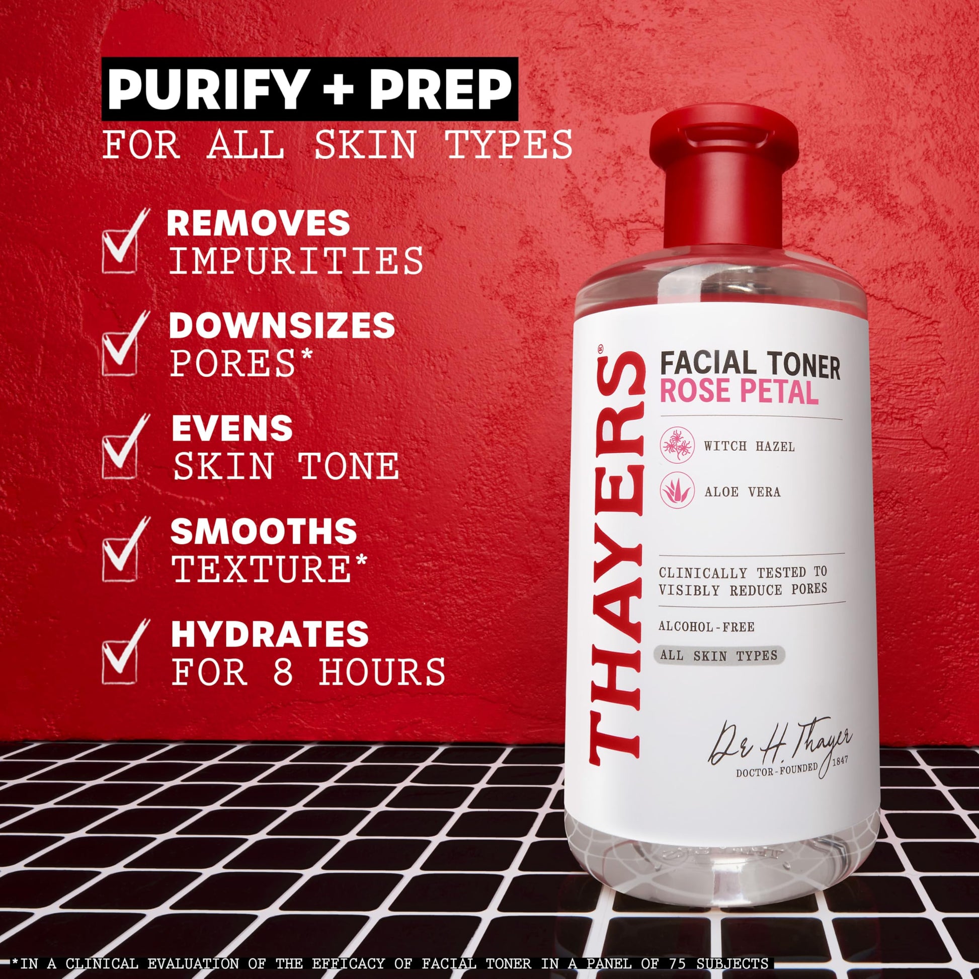 Thayers Tonificador sin alcohol con pétalos de rosa, hamamelis y aloe vera, 355 ml