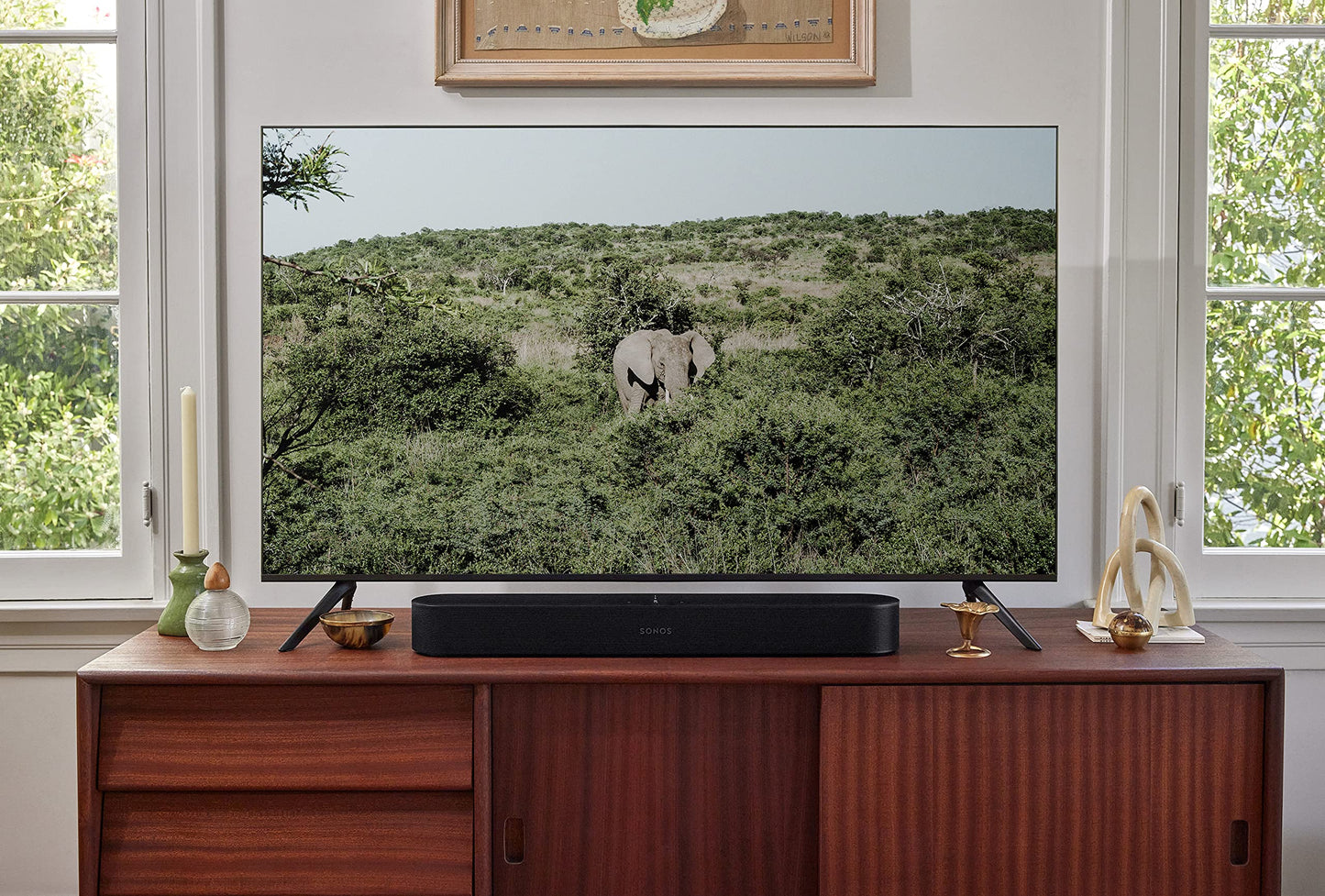 Sonos Beam (Gen 2) Barra de Sonido Inteligente para TV de tamaño Compacto con tecnología Dolby Atmos (Reacondicionado)