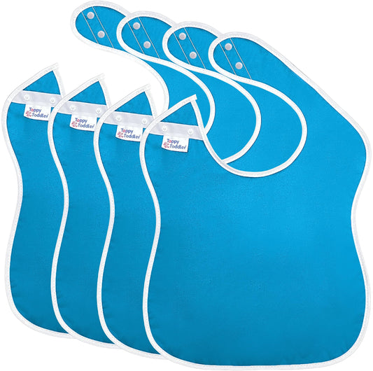 Baberos Impermeables Toppy con Botones a presión para Niños Pequeños Respaldo de Onda