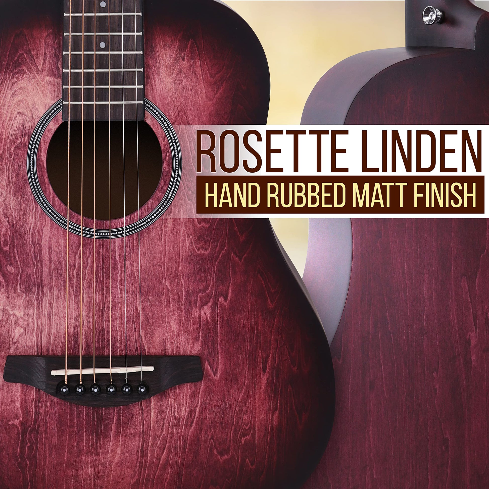 Pyle - Kit de guitarra acústica, 1/2 tamaño junior, instrumento de cuerda de acero de madera para niños principiantes, adultos, 34 pulgadas, color carmesí Burst mate