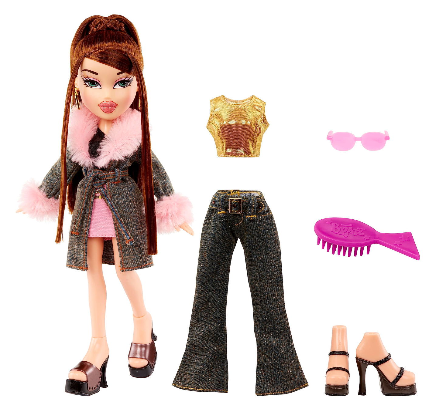 Bratz Muñeca de Moda - Dana - Serie 3 - Muñeca, 2 Conjuntos y póster - para coleccionistas y niños y niñas Mayores de 6 años