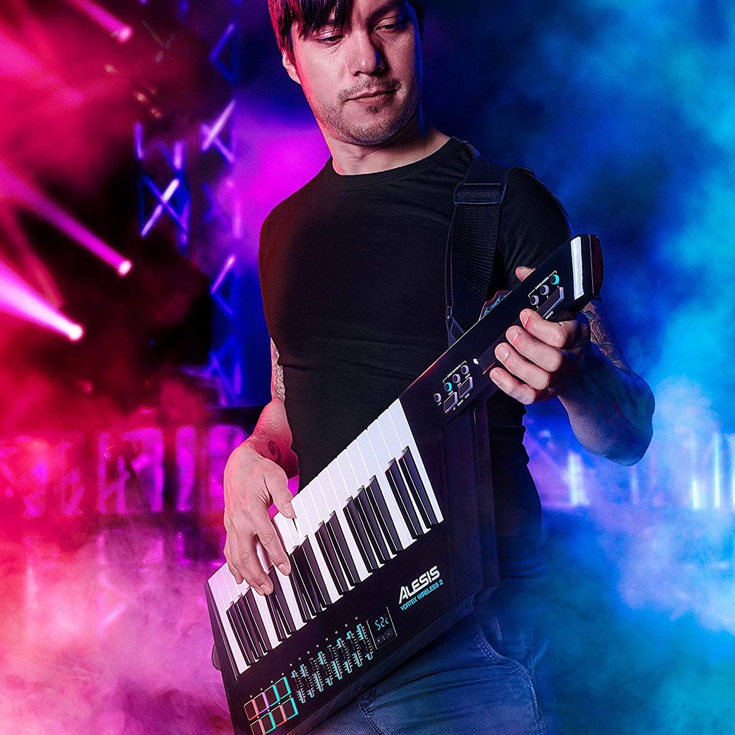 Alesis Vortex Wireless 2 - Keytar Inalámbrico con teclado controlador MIDI USB con sensor de inclinación y un paquete de software profesional
