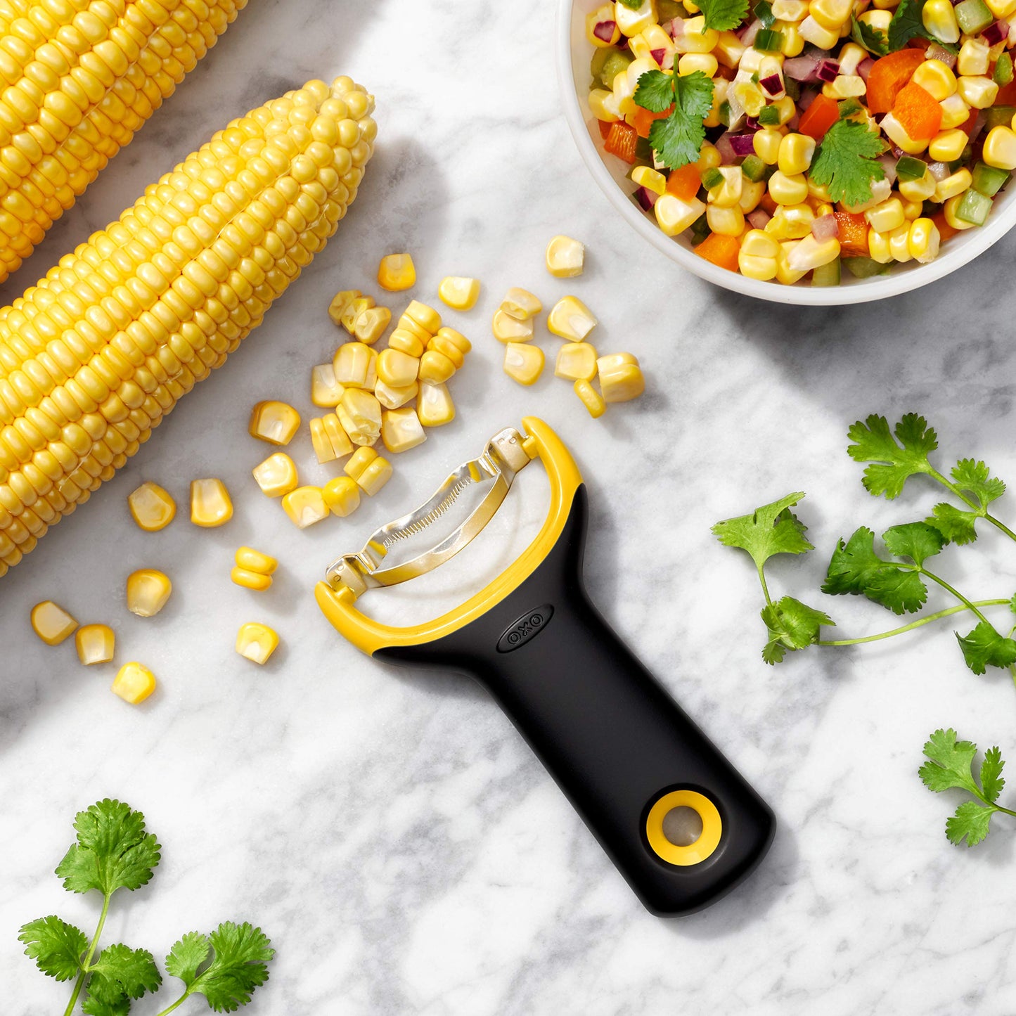 Pelador de Maíz Oxo Acero Inoxidable Amarillo